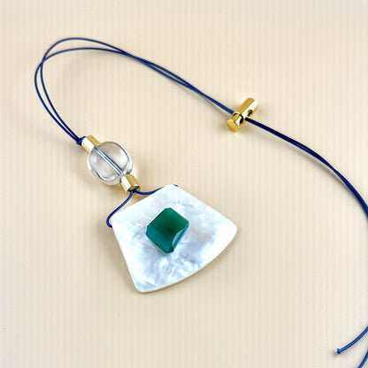 Lucky Green Large Cord Necklace