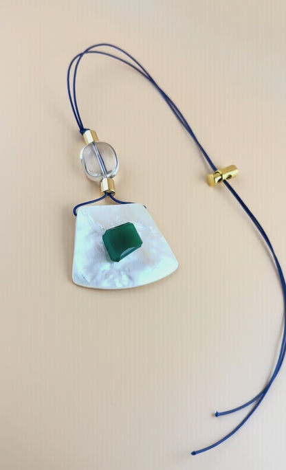 Lucky Green Large Cord Necklace